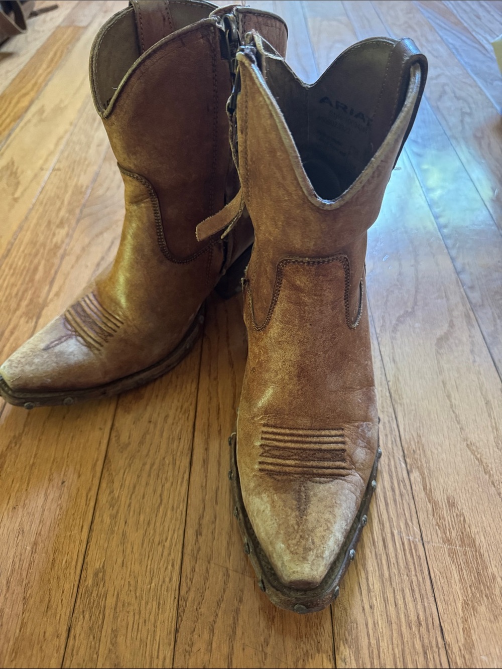 Ariat Brown Suede Western Ankle Boots
